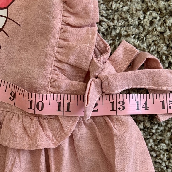 Pink Hello Kitty Dress with Ruffle Details 23 inch long by 13 inches wide - Picture 5 of 9